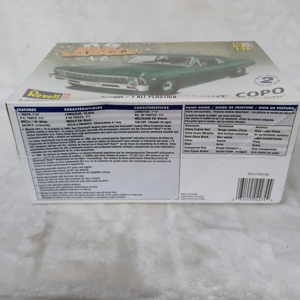 Revell Muscle 69 Chevy Nova COPO 1:25 Scale Plastic Model Car Kit 85-4274 NEW